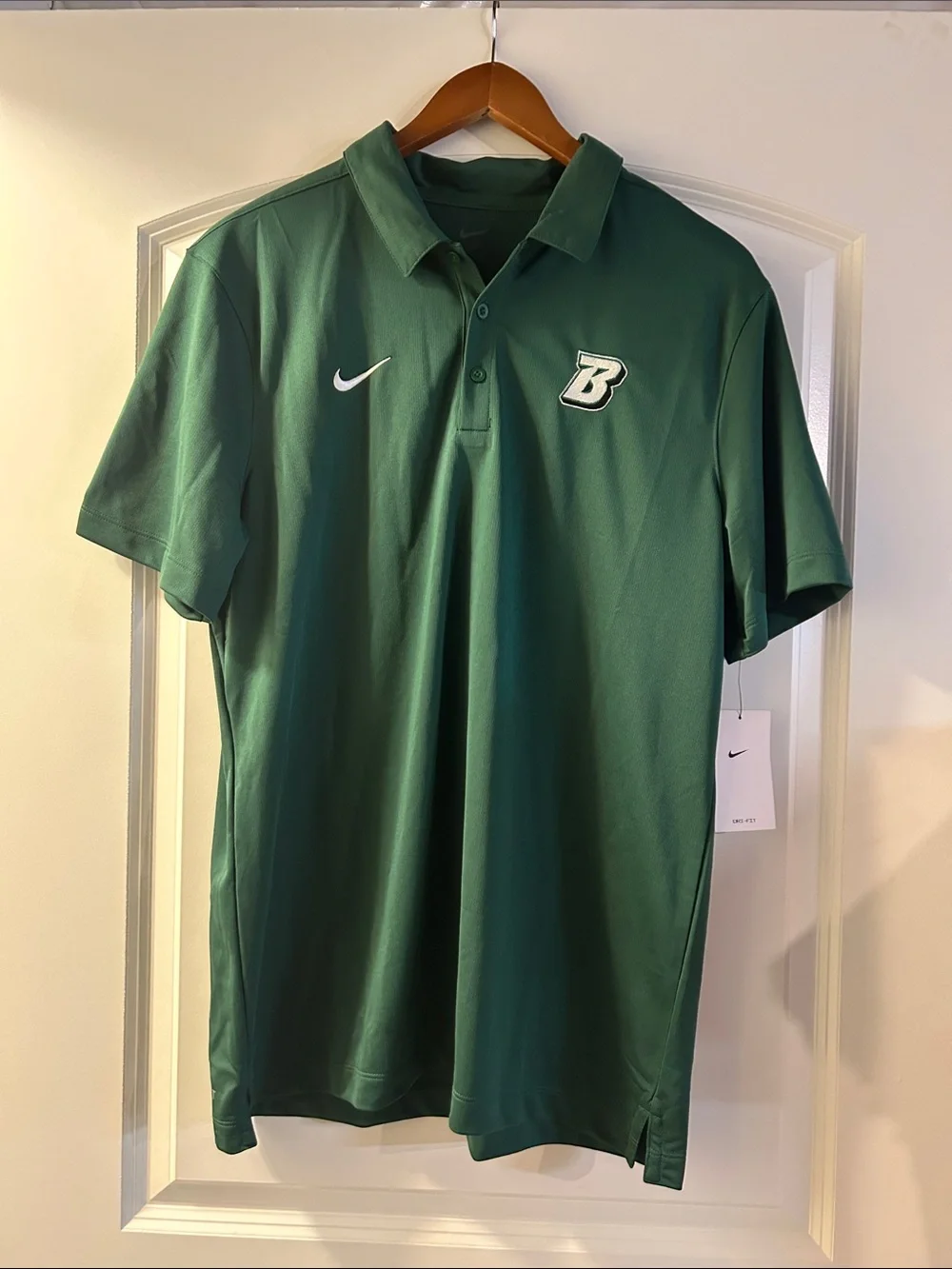 Men’s NWT Nike Binghamton University Green Polo Size Large